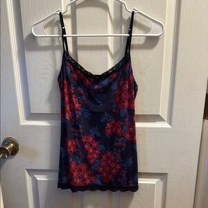 Jockey Floral Print Camisole - Red and Gray